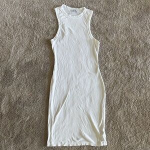 James Perse Sleeveless white ribbed Dress